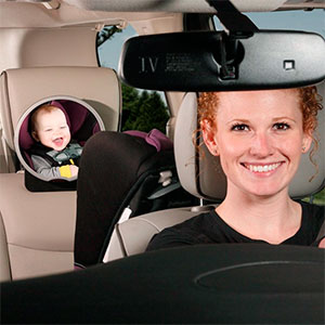 A back seat baby car mirror